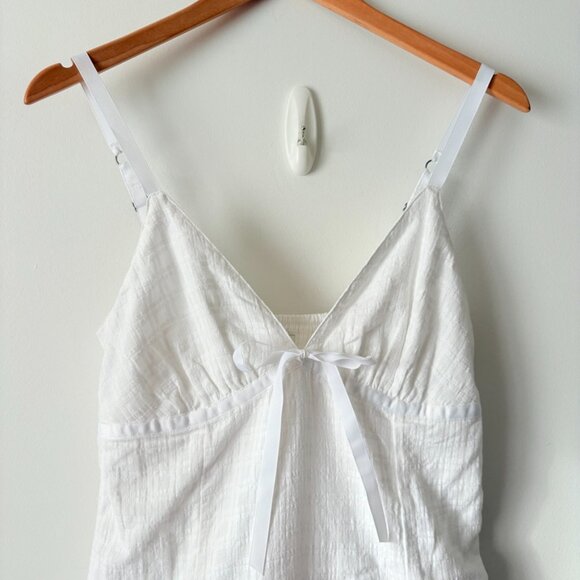 Hollister V-Neck Bubble Mini Dress NWT White Size Small - Picture 4 of 8